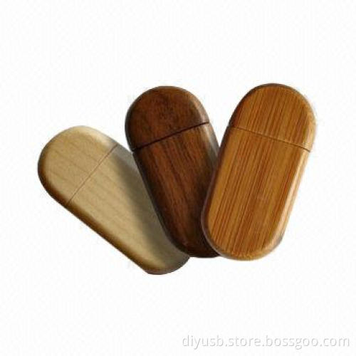 Wooden USB Flash Drives with USB2.0 Interface, Original Chipset, 128MB to 64GB Capacity